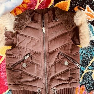 echo red brown winter vest size m
